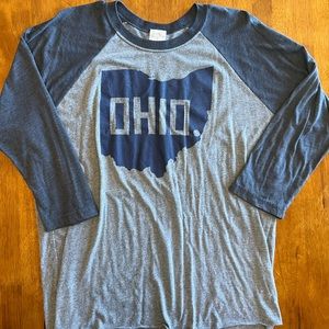 GUC Ohio baseball tee size Large. Navy and gray with blue logo. Cute!!